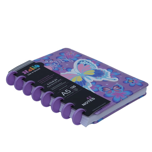Cute A5 butterfly print diary notebook