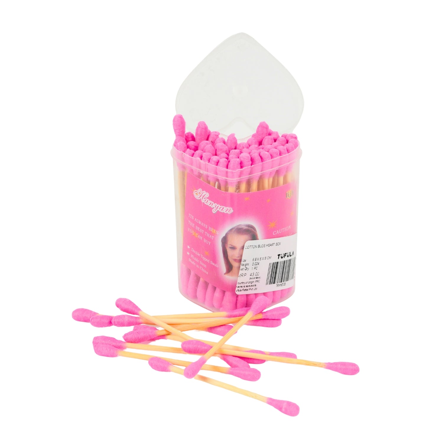 Cotton buds with heart box