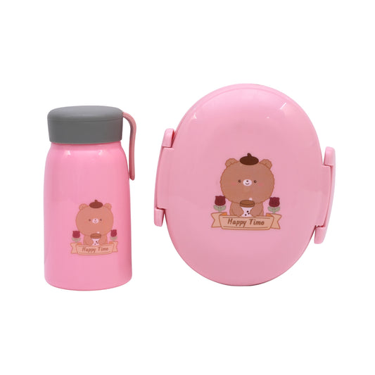 Lunch box combo with cute water bottle