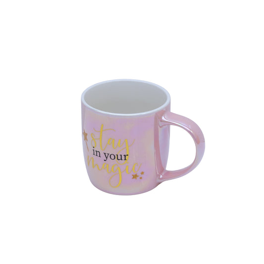 Stay in Your Magic" Pink Glossy Ceramic Mug