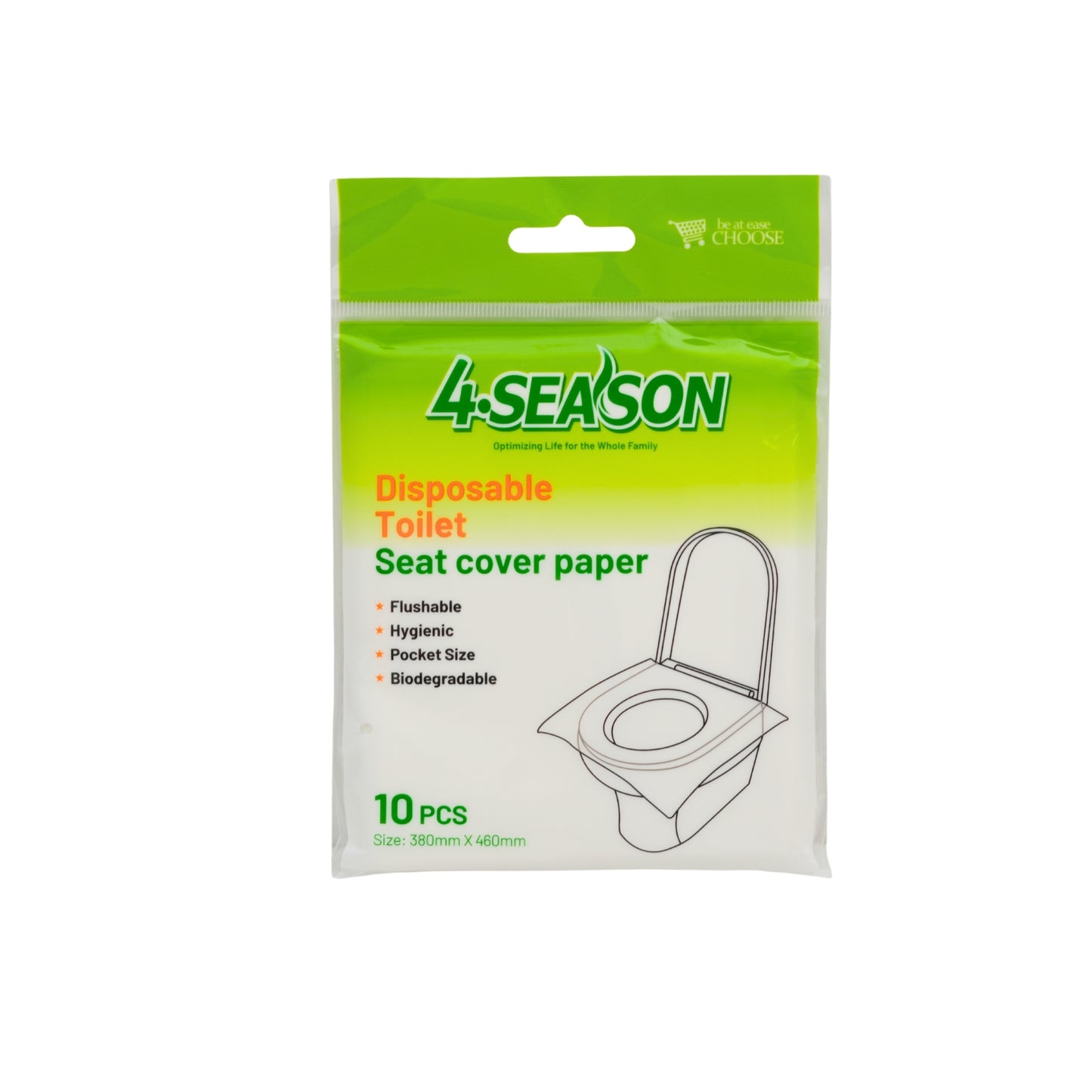 Disposable toilet seat cover paper