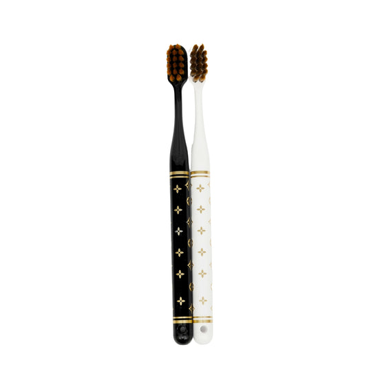 Premium Black & White Toothbrush Combo Set of 2