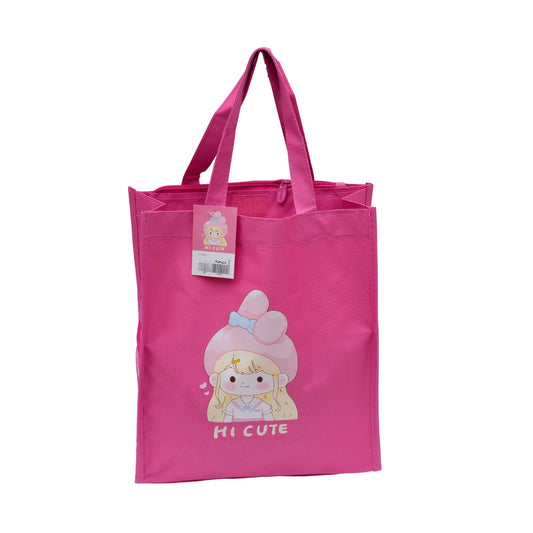 Pink cute & aesthetic tote bag for girls