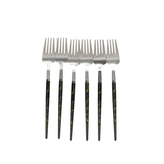Marble Stainless Steel Dinner Fork Set