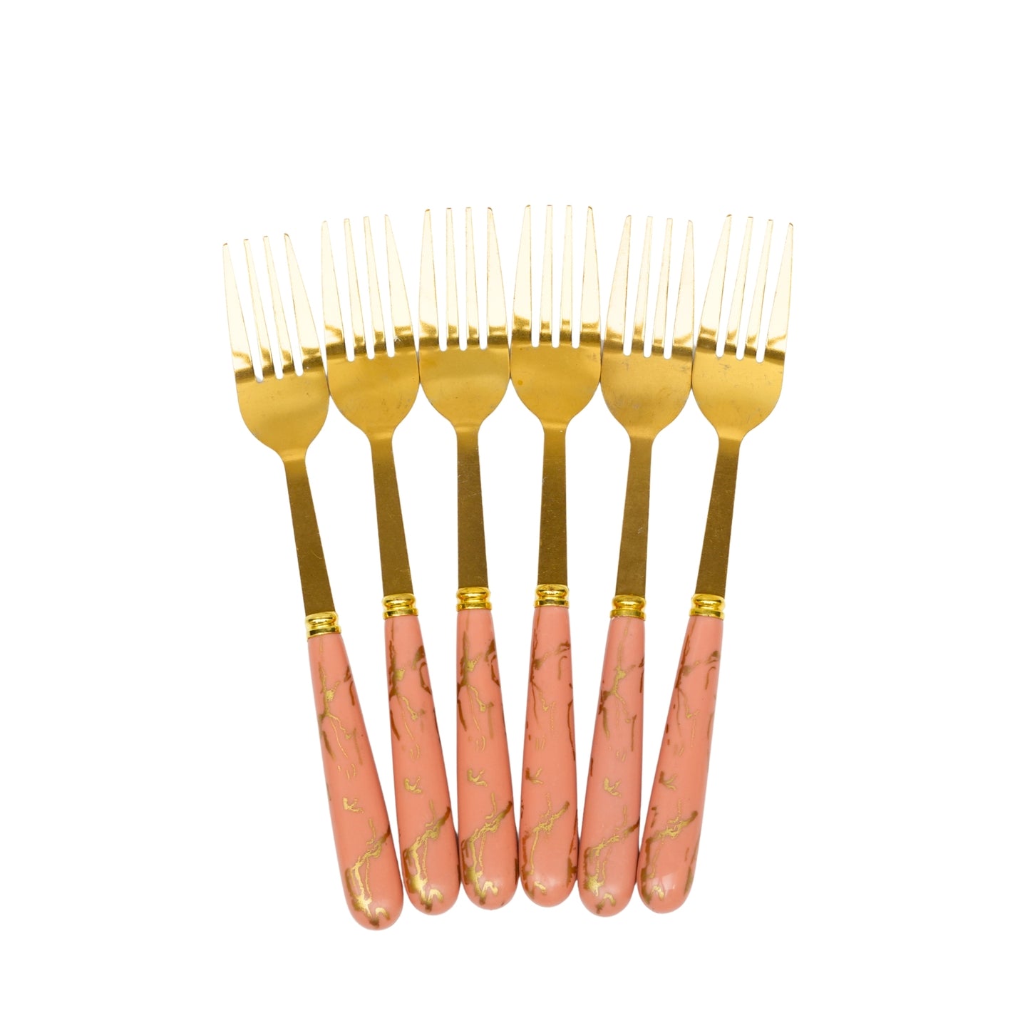 Ultra Luxurious Fork With Resin Work (Pack of 6)