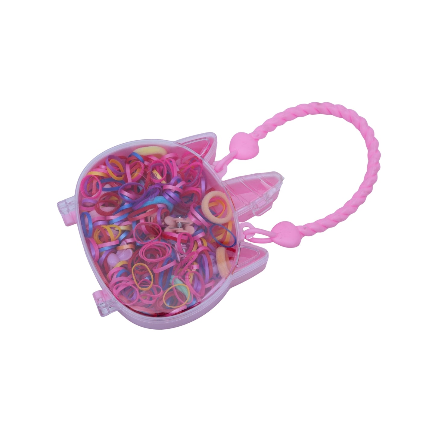 Rainbow Mini Elastic Hair Ties in Unicorn Purse Case