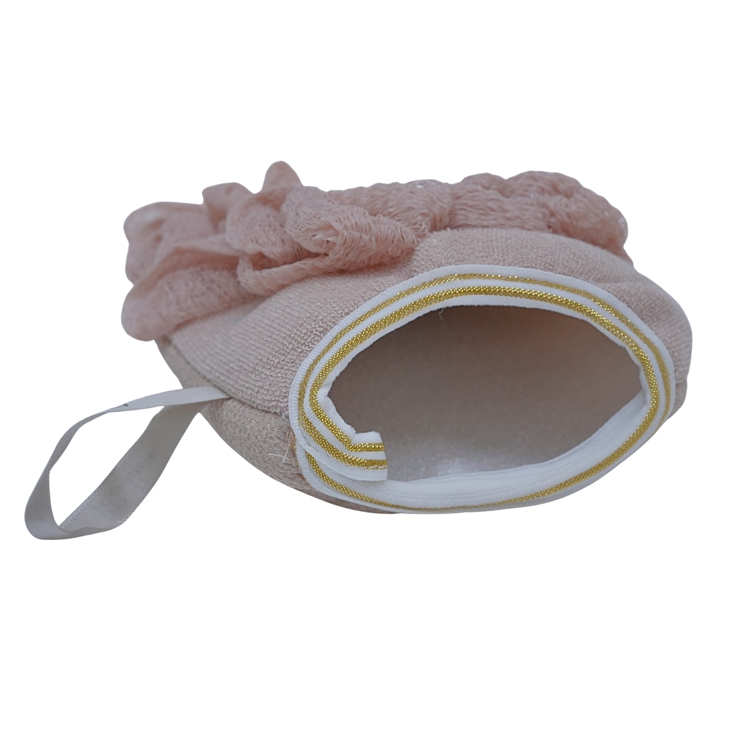 Bath gloves with loofah