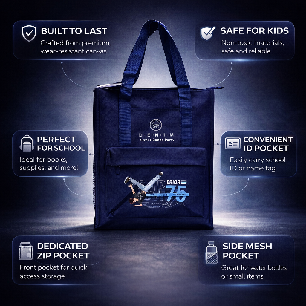 Blue aesthetic tote bag unisex style