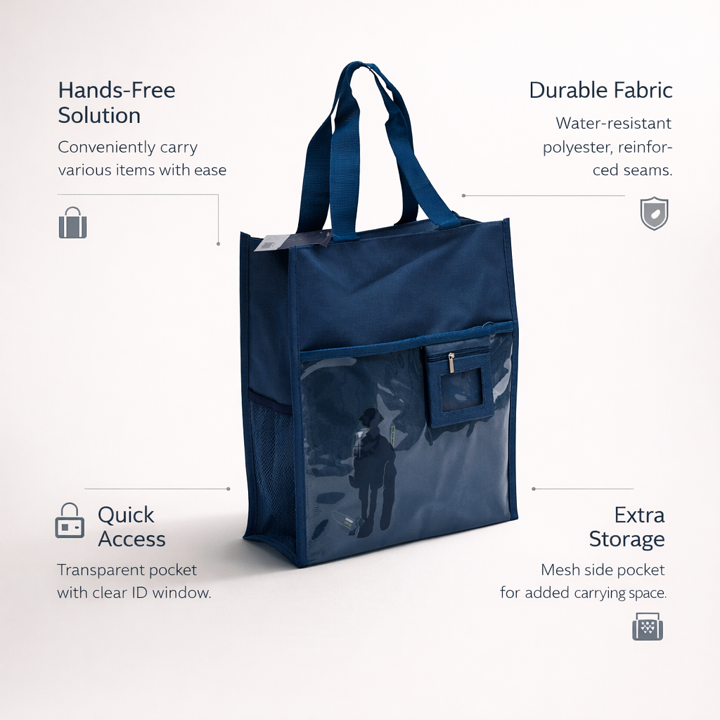 Blue unisex aesthetic tote bag for girls
