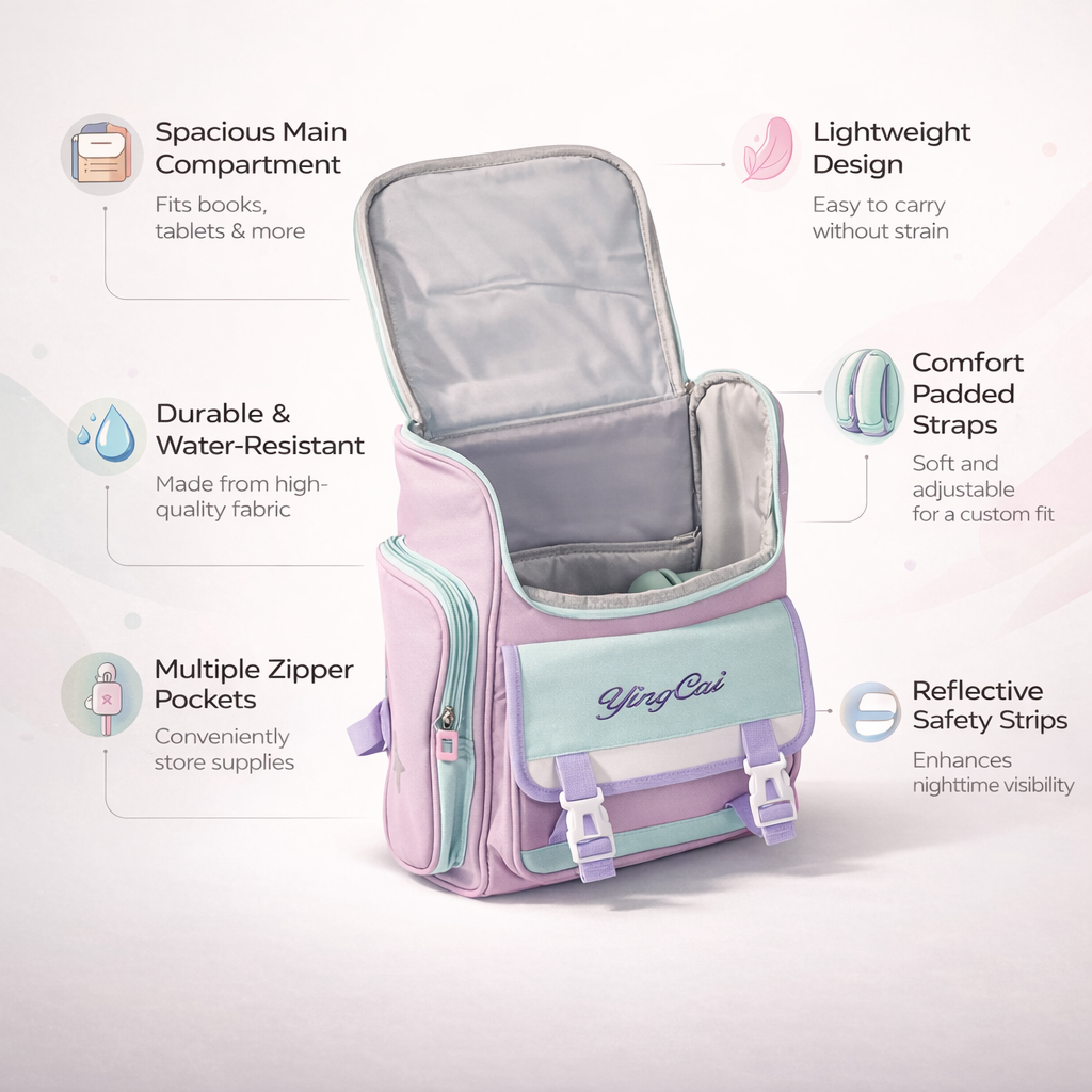 Purple hiking bag pack