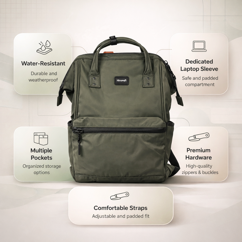 Dark Green Office/College Handbag/Bag Pack