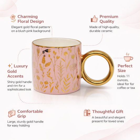Handcrafted Golden Shimmer Art Premium Mug