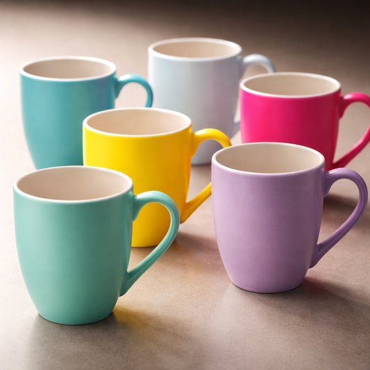 Ceramic Mugs In Solid Pastel Colors