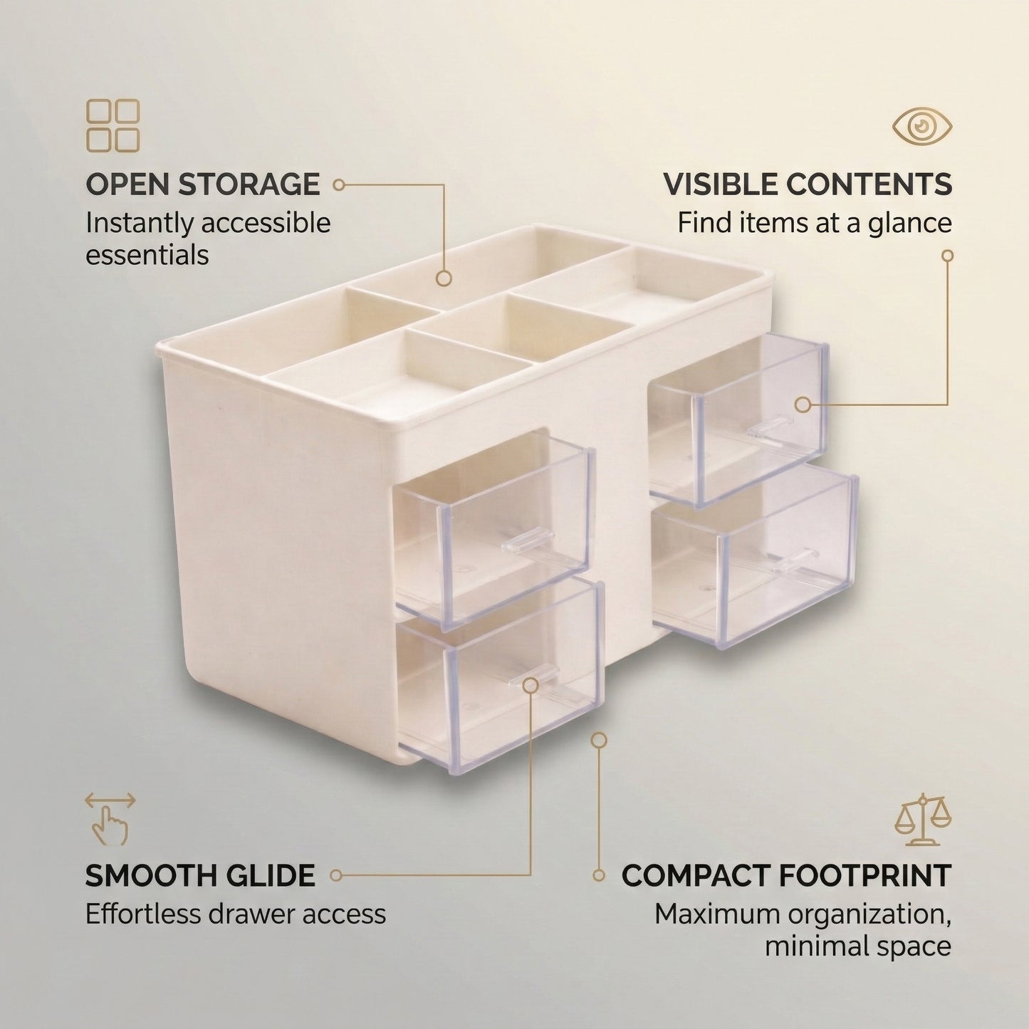 Desk organizer with drawer