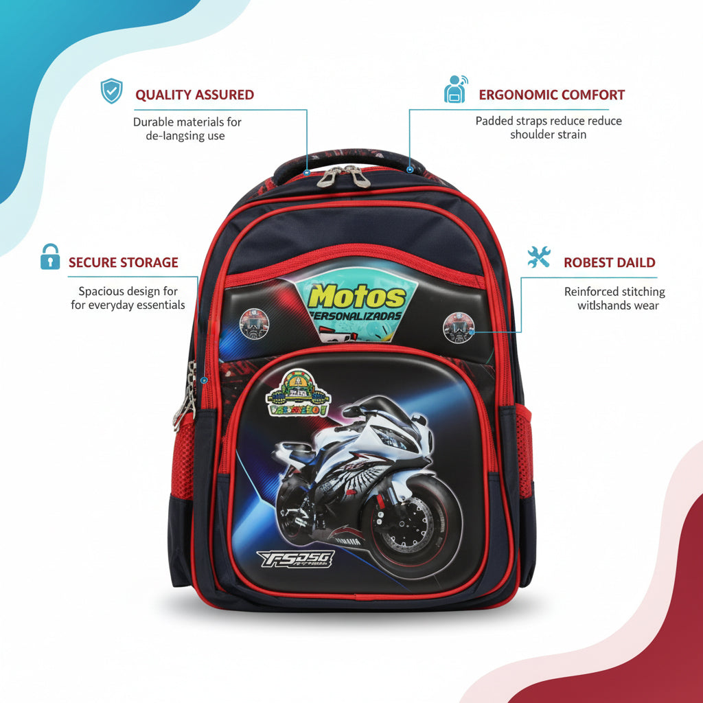 Racing Monster Bag Pack for Kids