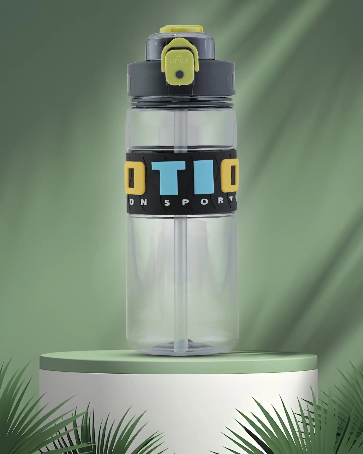 Stylish Straw Sipper Bottle Green – 1000ml – TUFULA