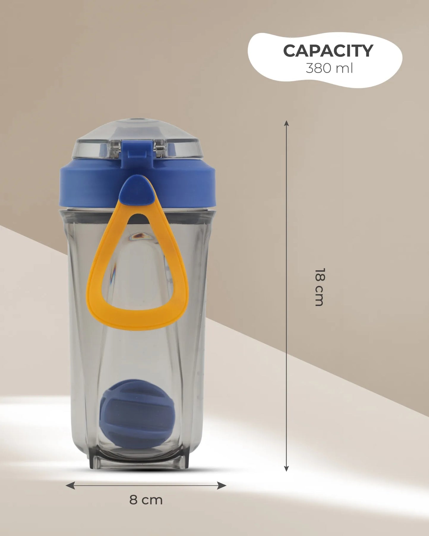 Protein Shaker Bottle Blue – 380ml – TUFULA