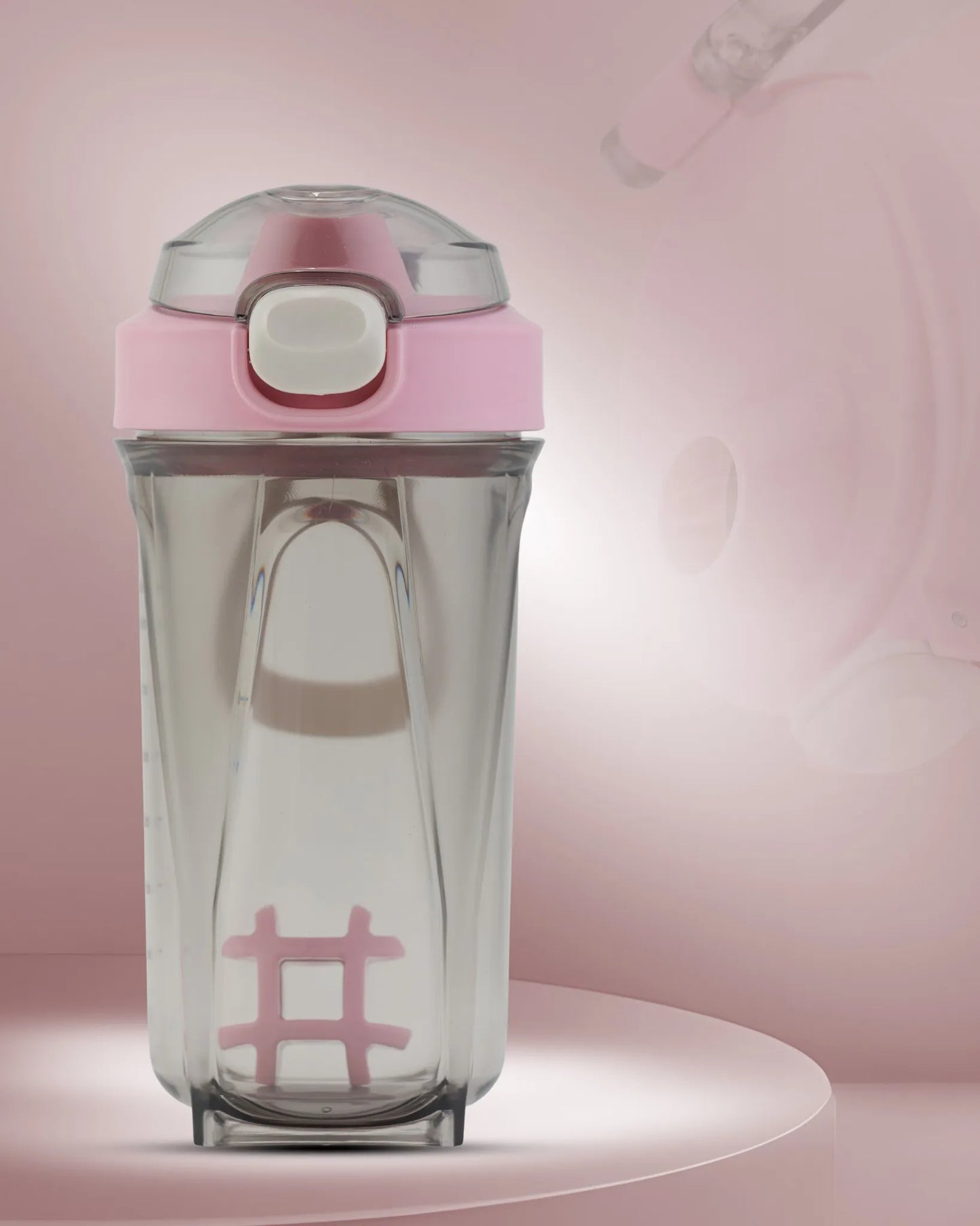 Protein Shaker Bottle Pink – 380ml – TUFULA
