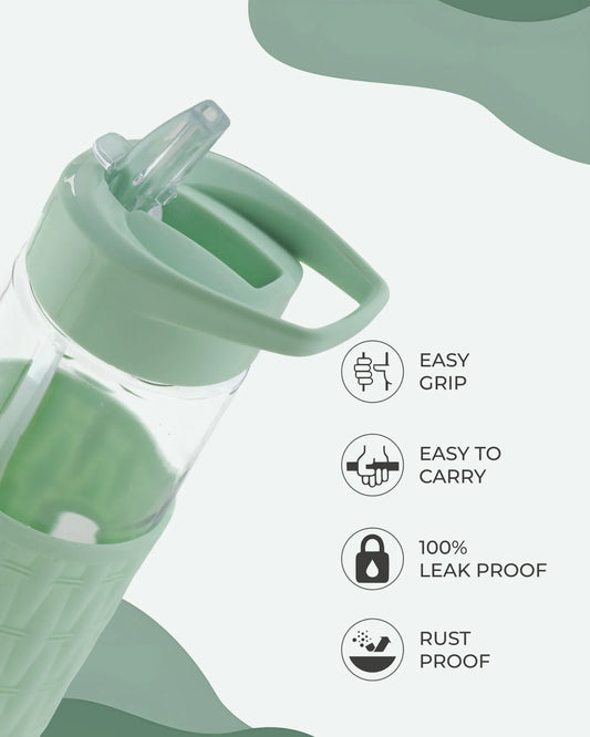 Glass-Style Hydration Bottle Green – 500ml – TUFULA