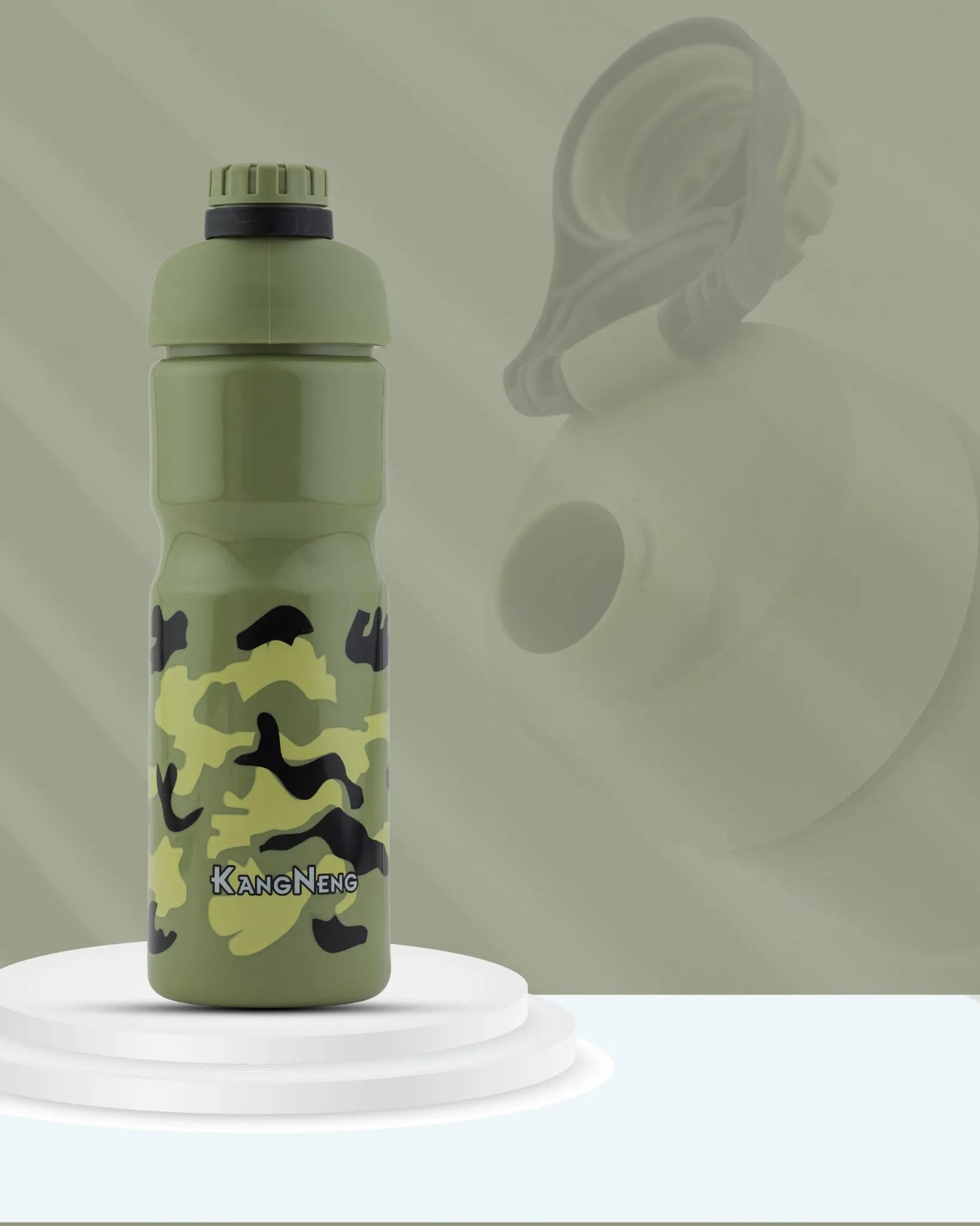 Army Camo Water Bottle Green – 700ml – Flip Lid BPA-Free – TUFULA