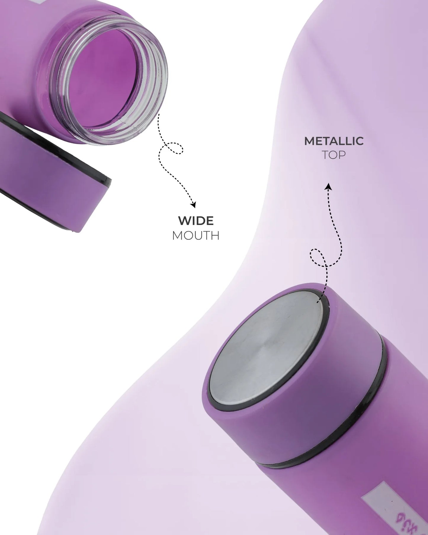 Insulated Thermo Bottle Purple – 500ml Stylish Leak-Proof Glass Bottle