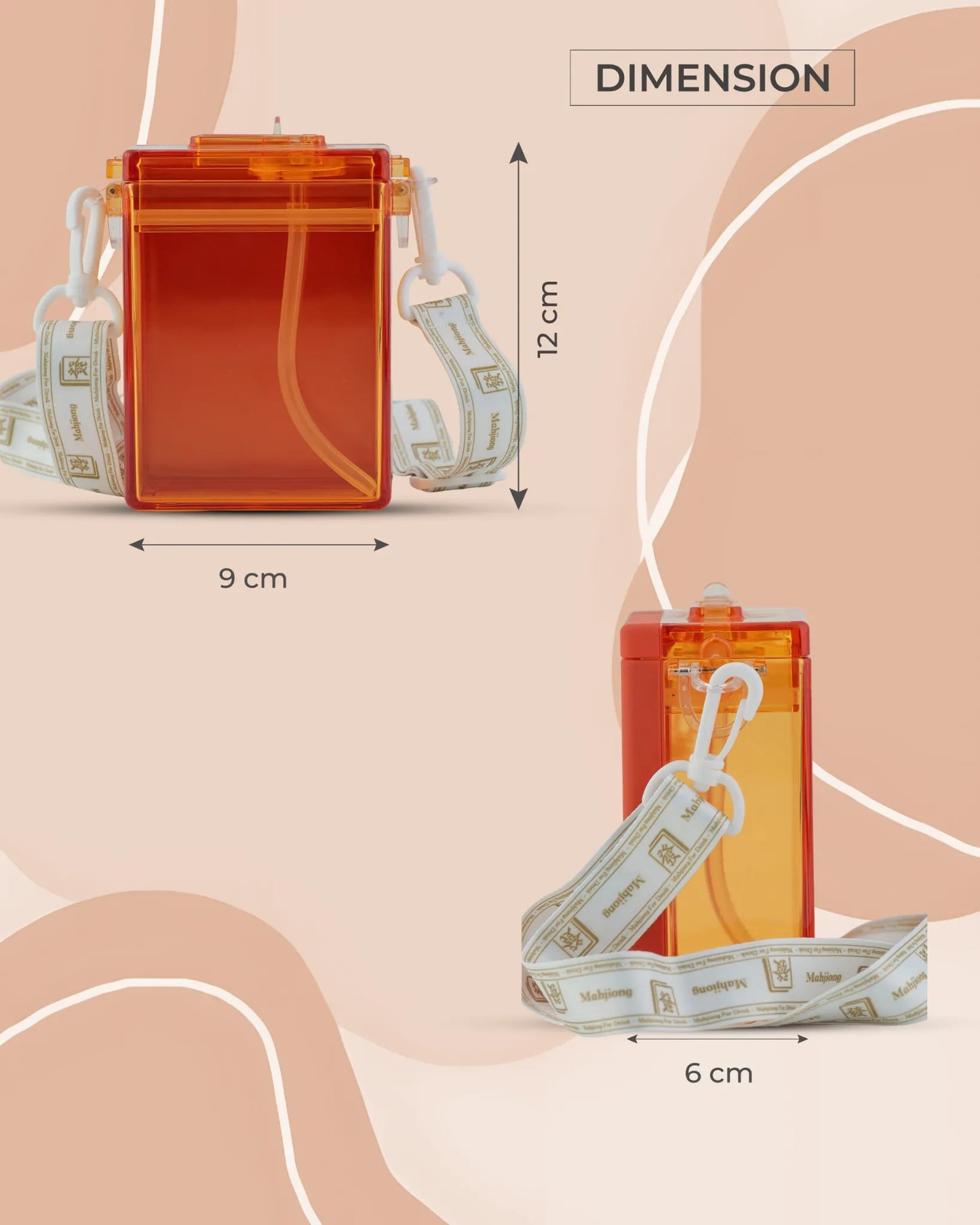 Square Hydration Bottle – 300ml | BPA-Free | Leak-Proof & Food-Grade Plastic