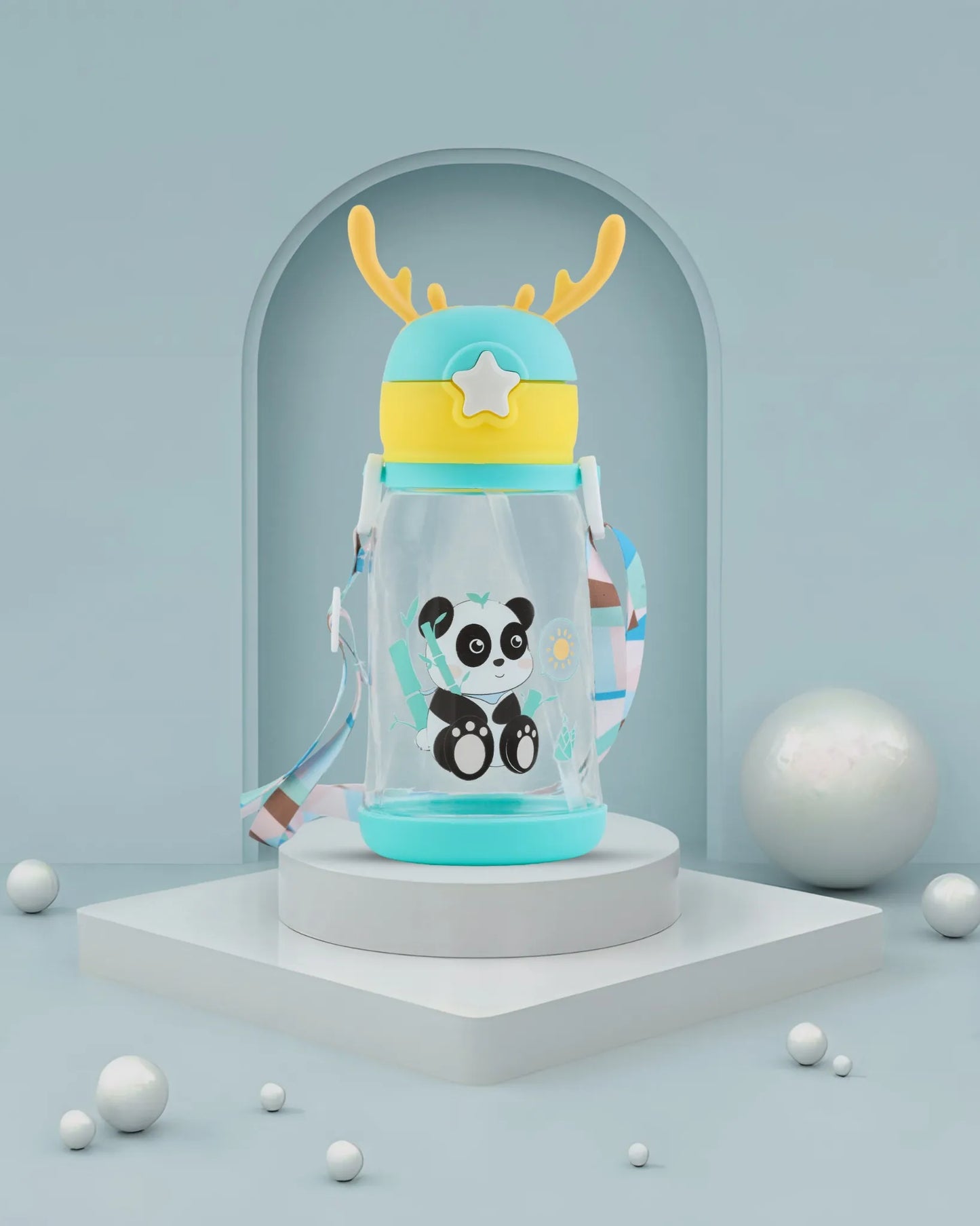 Green Astronaut Print Sipper Bottle for Kids – 500ml