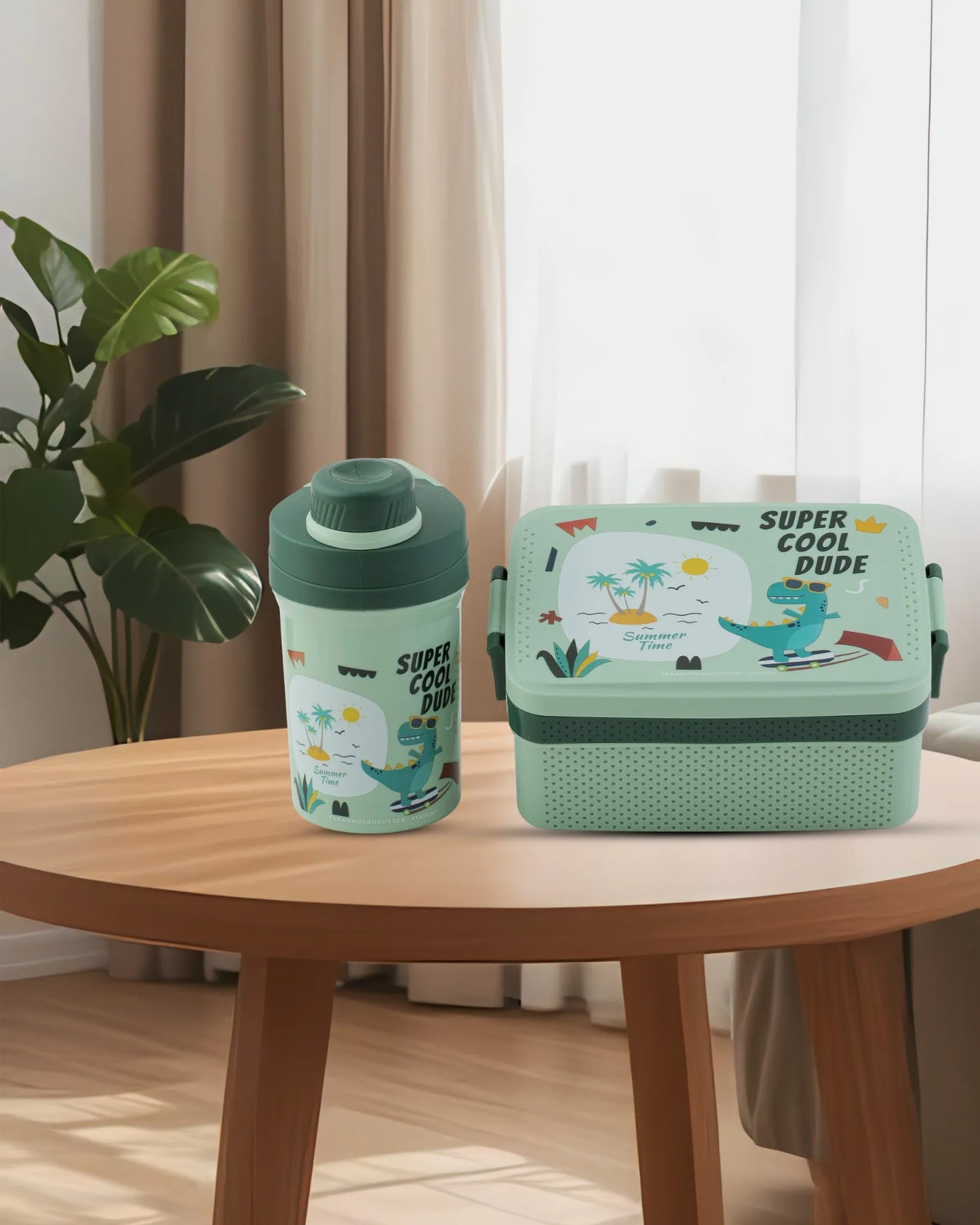 Green Super Cool Lunch Box with Bottle Set – TUFULA