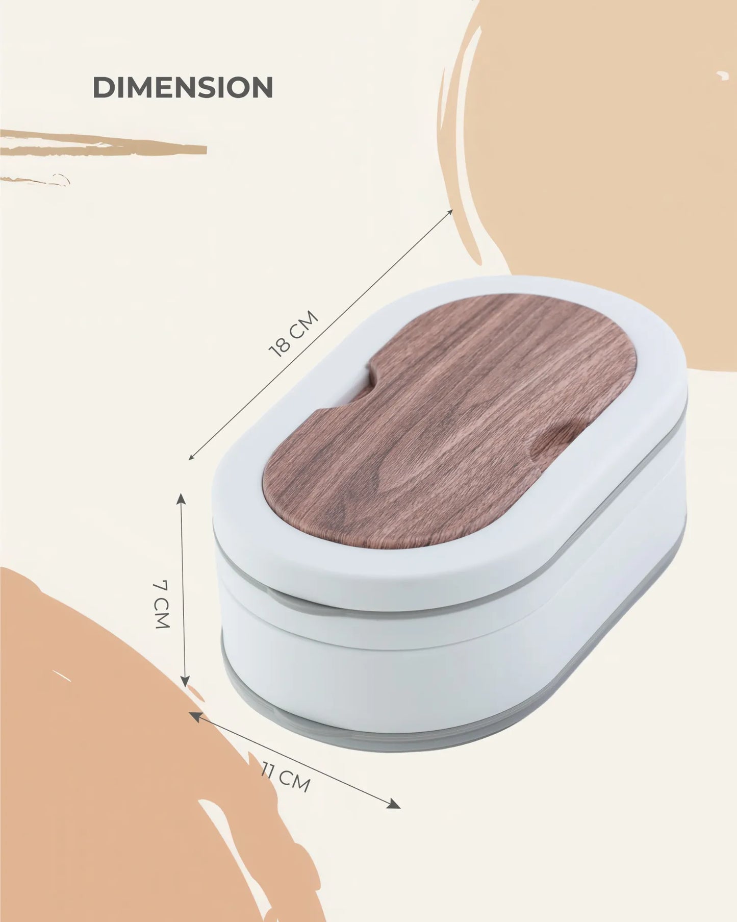 White Round Twist-Lock Lunch Box with Spoon – TUFULA