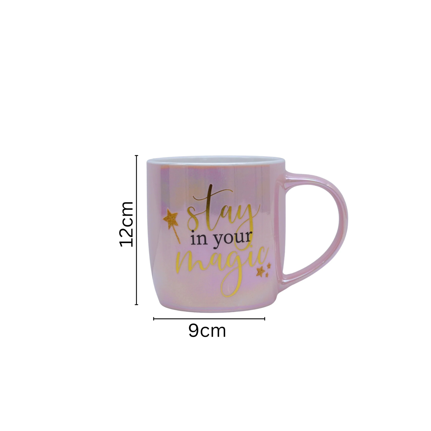 Stay in Your Magic" Pink Glossy Ceramic Mug