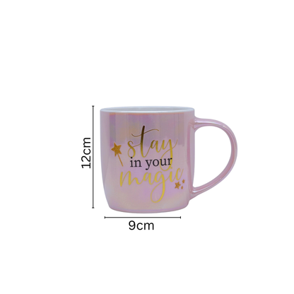 Stay in Your Magic" Pink Glossy Ceramic Mug