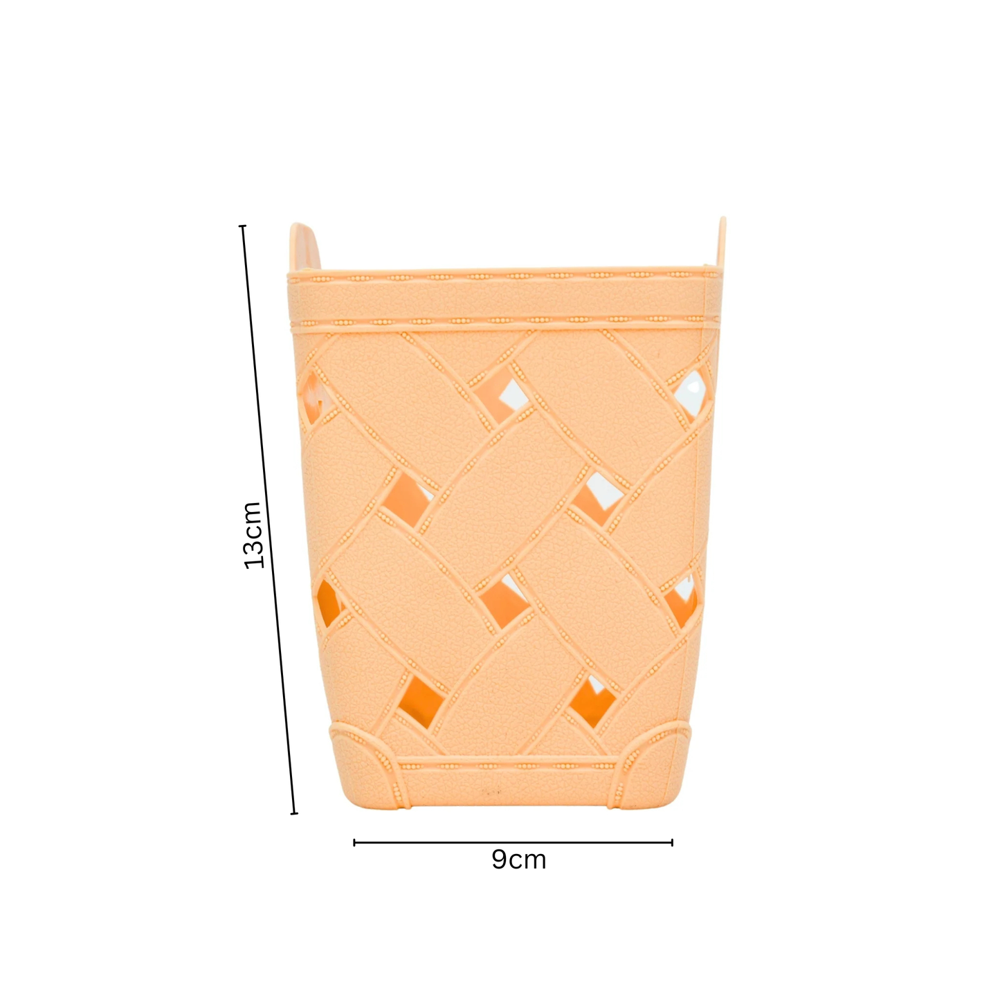 Plastic storage basket
