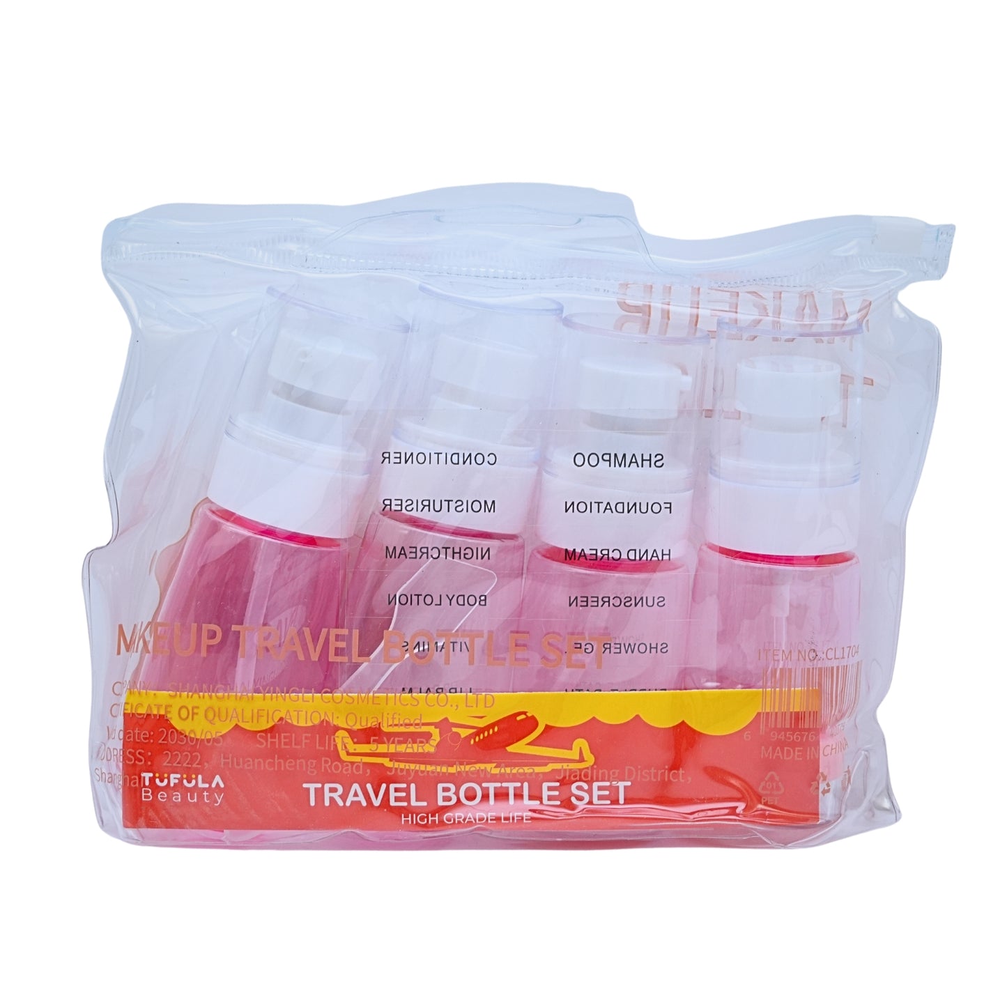 Mini travel bottle set