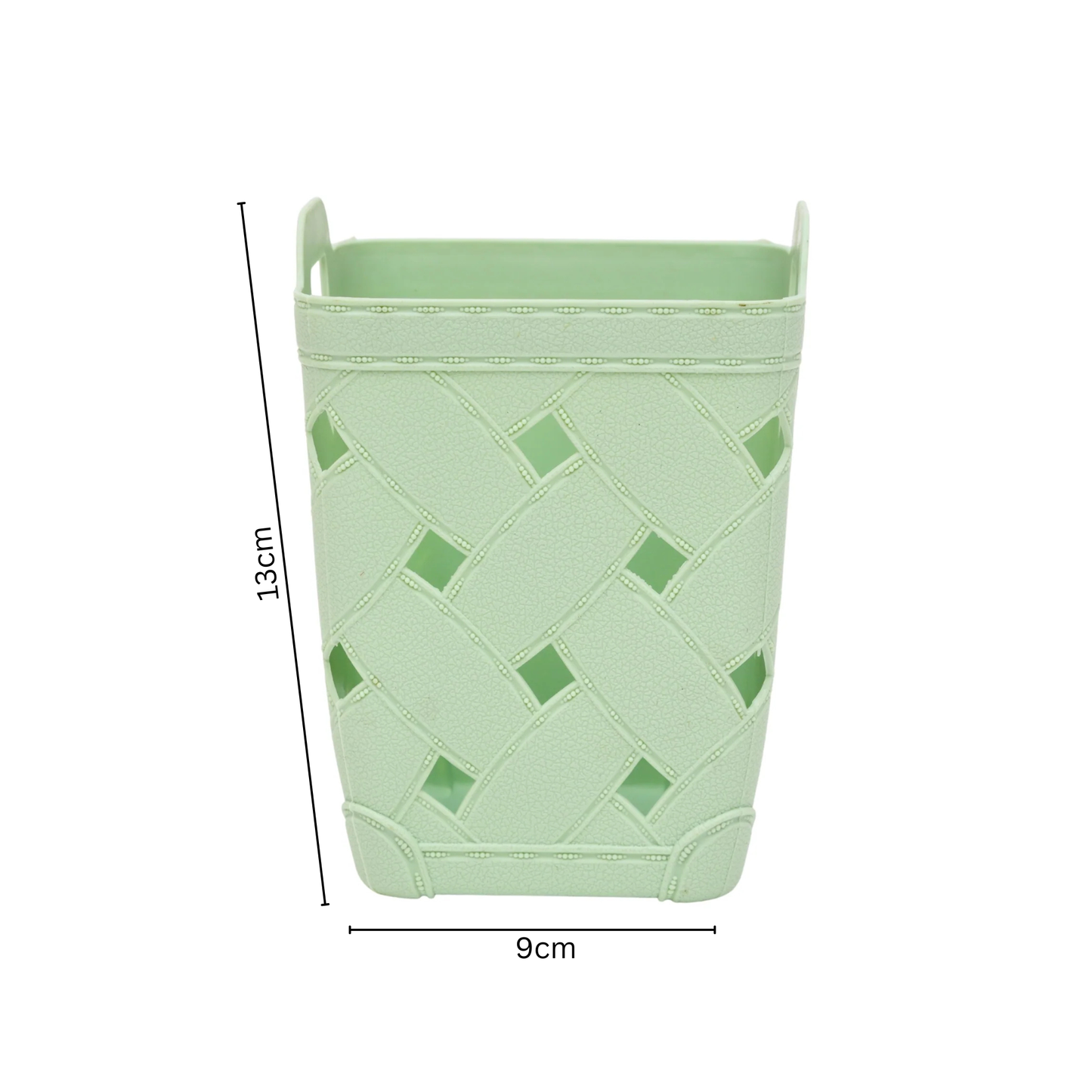 Plastic storage basket