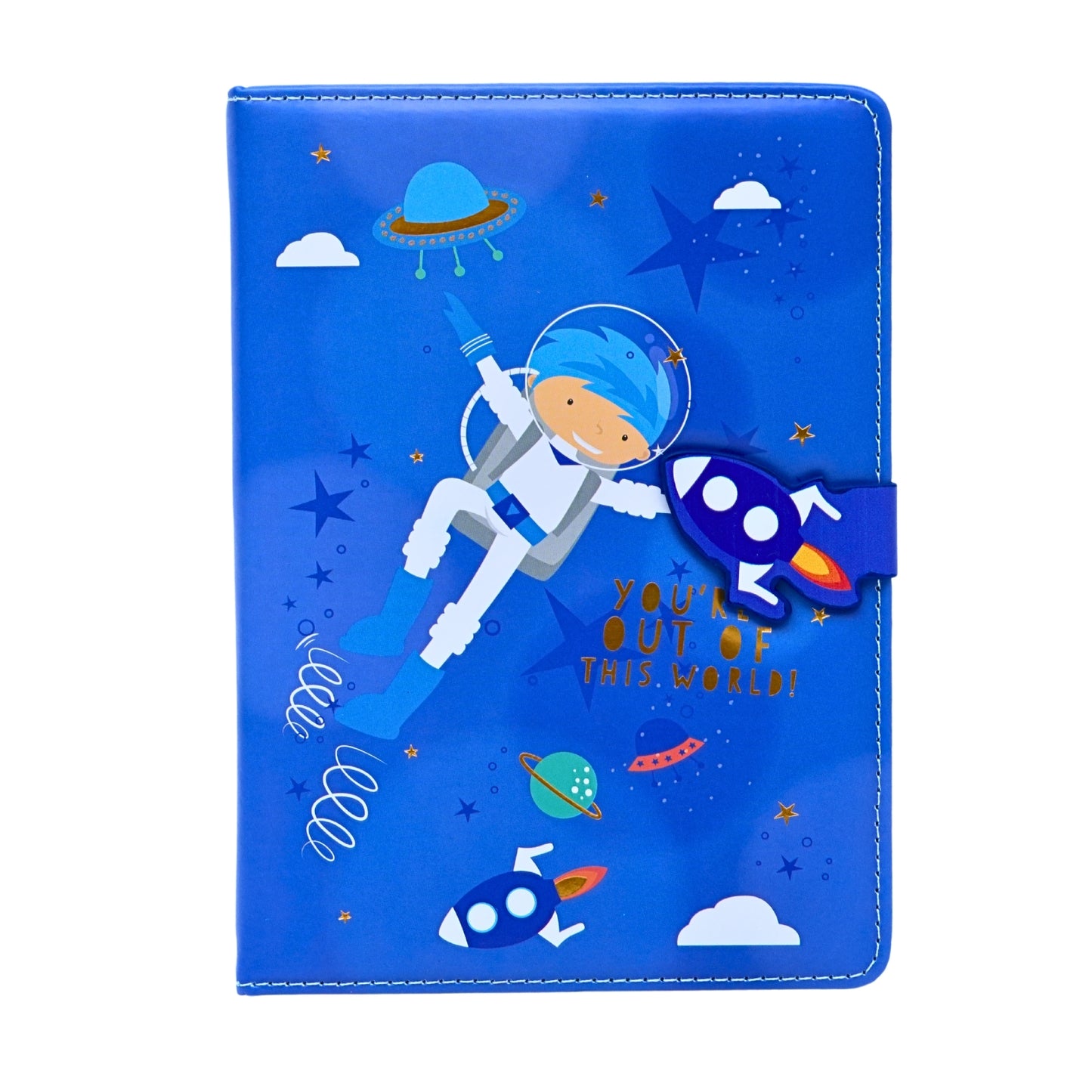 Blue Notebook with Water Color Finish