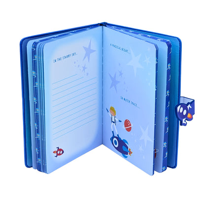 Blue Notebook with Water Color Finish