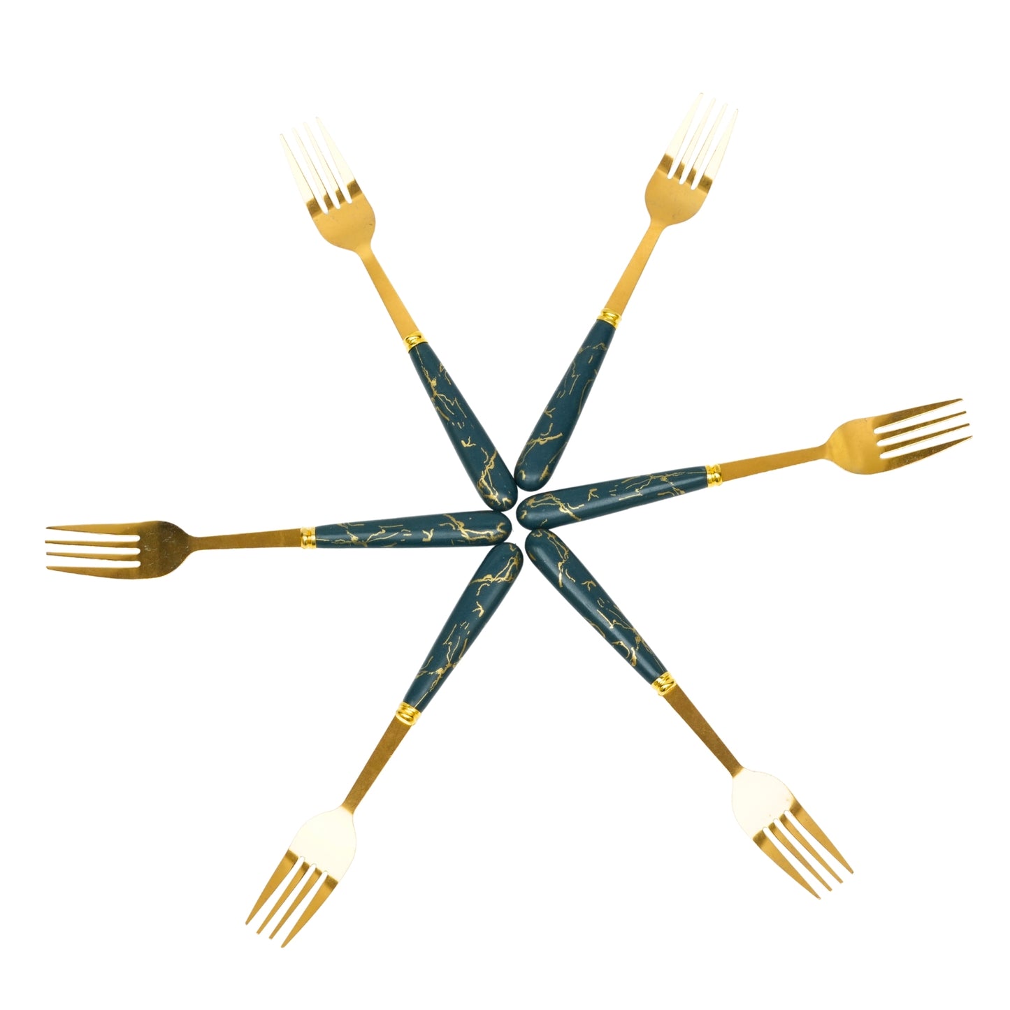Ultra Luxurious Fork With Resin Work (Pack of 6)