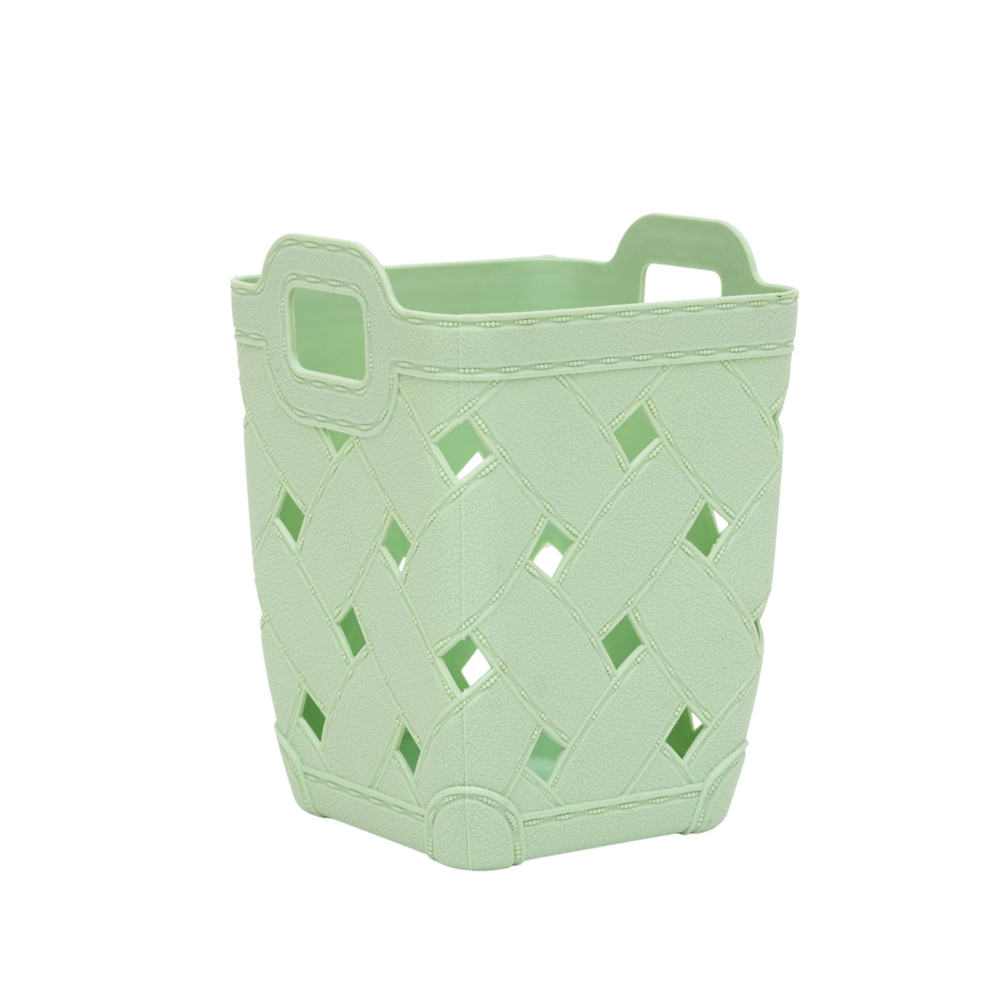 Plastic storage basket
