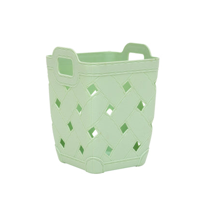 Plastic storage basket