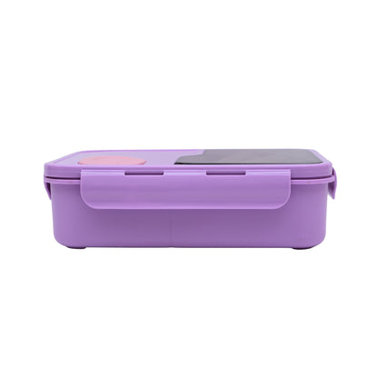 Pastel lunch box with spoon and transparency