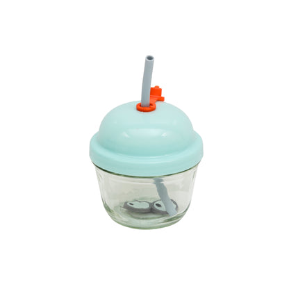 Small cute bottle with straw