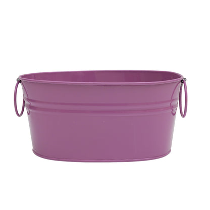 Pink metal planter