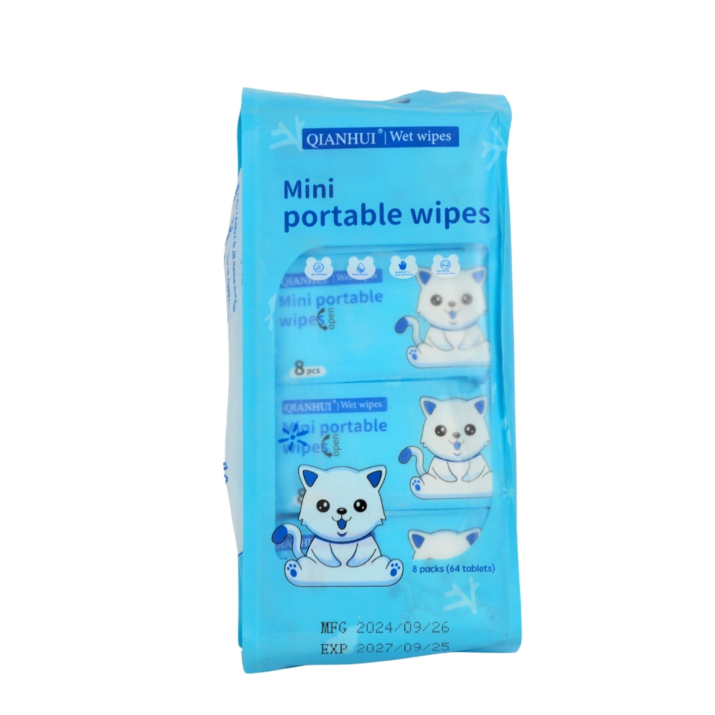 Mini portable wipes