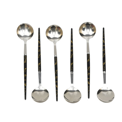 Modern & Luxury Spoon With Resin Work (Pack of 6)