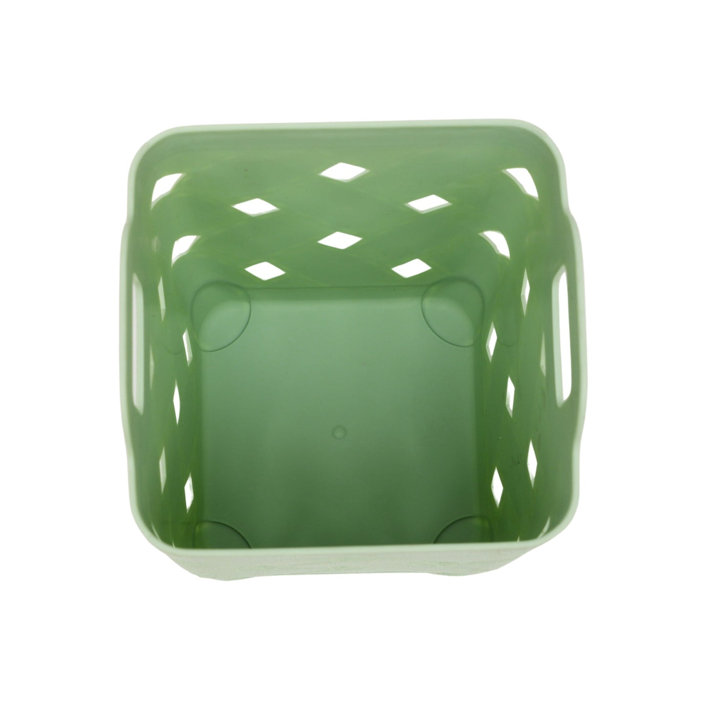 Plastic storage basket