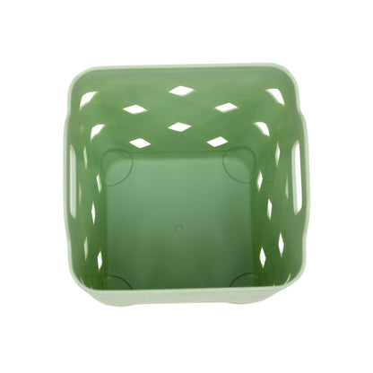 Plastic storage basket
