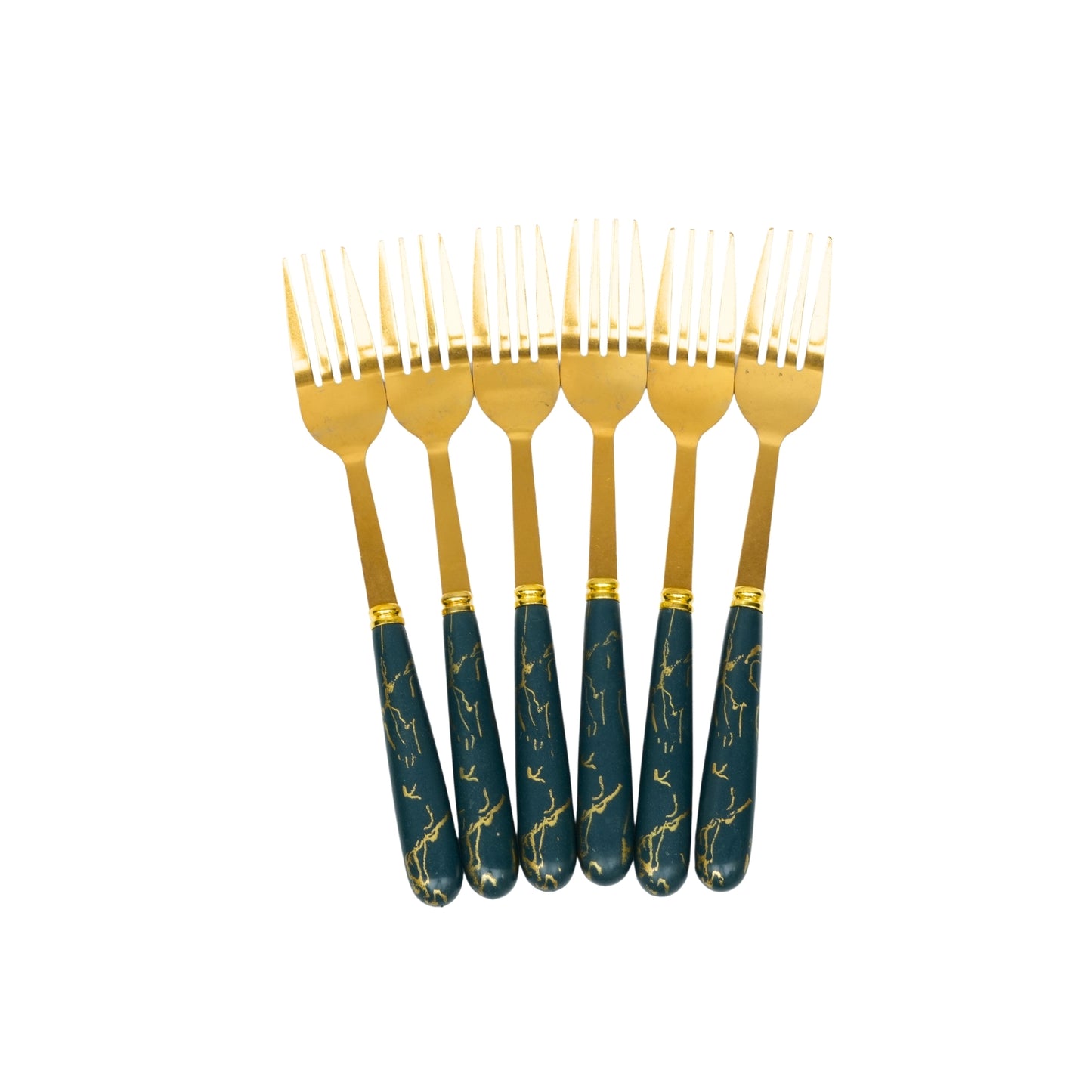Ultra Luxurious Fork With Resin Work (Pack of 6)