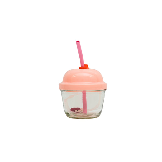 Small cute bottle with straw