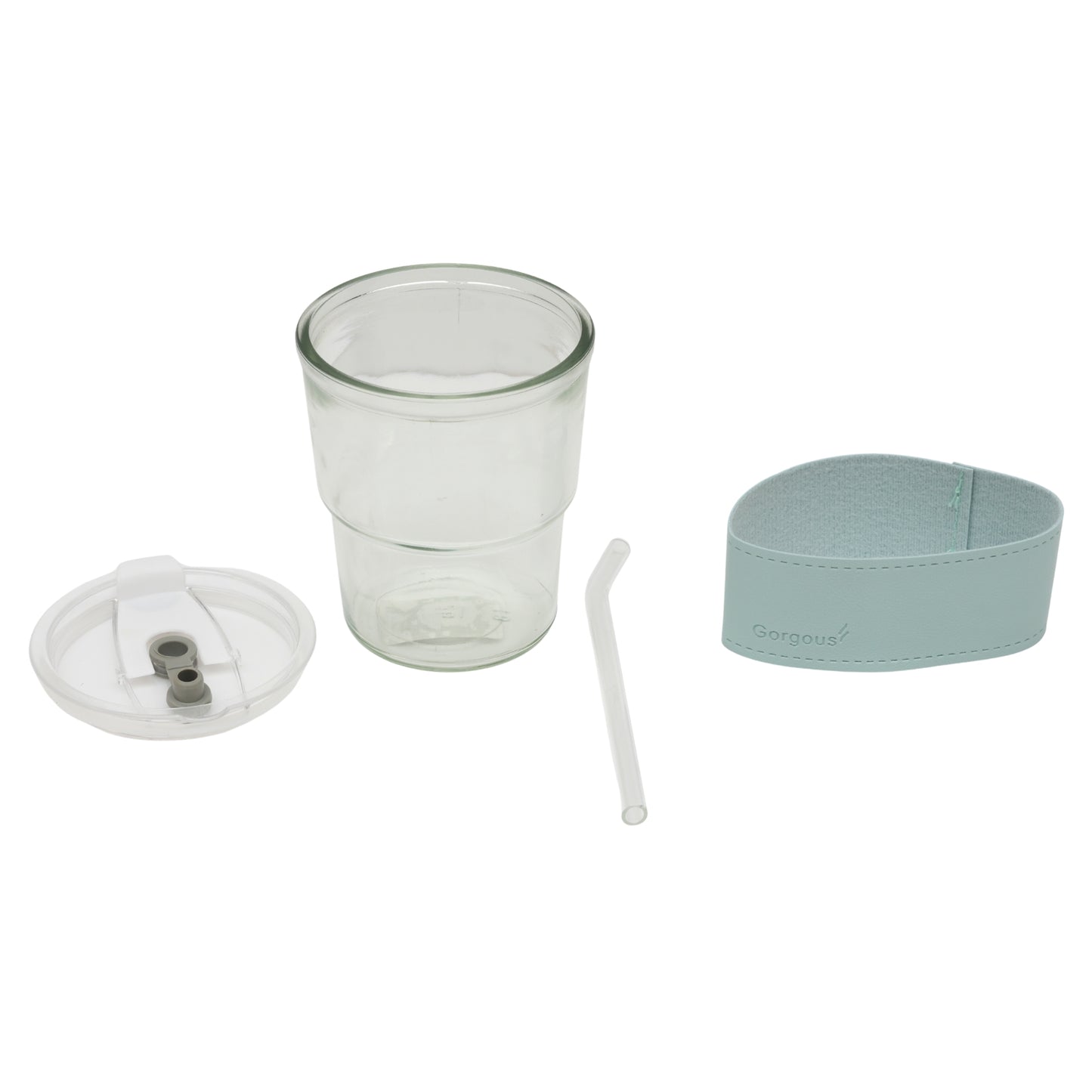 Reusable glass coffee sipper mugs with lid and multipurpose drinking glasses tumbler with leather cover