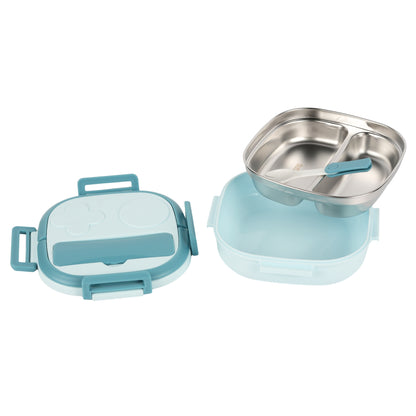 Steel Compartment Lunch Box With Handle